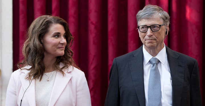 Philanthropists Melinda and Bill Gates have pledged a massive sum toward women's empowerment worldwide. This file photo of the couple was taken at the Elysee Palace in Paris, France on April 21, 2017.