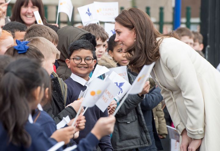 The Duchess of Cambridge visited Pegasus Primary School in Oxford today 