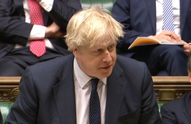 Foreign Secretary Boris Johnson answers an urgent question in the House of Commons