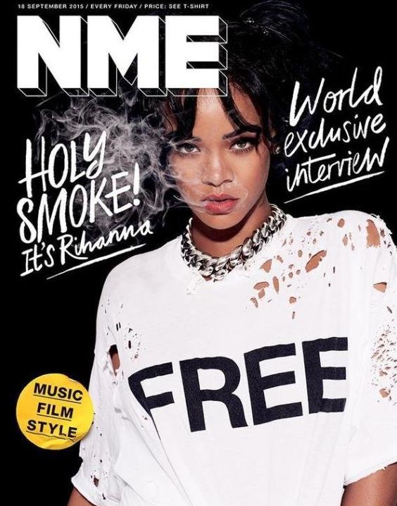Rihanna was the first cover star to grace the NME cover when it became a free magazine 
