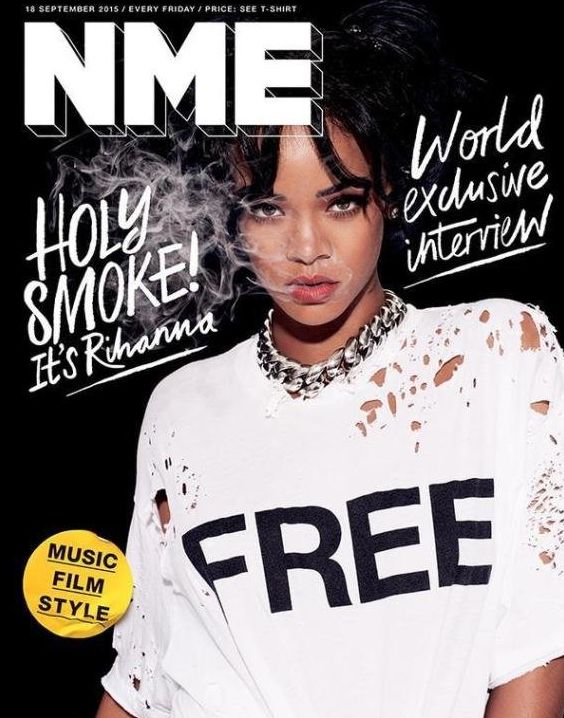 Rihanna was the first cover star to grace the NME cover when it became a free magazine 