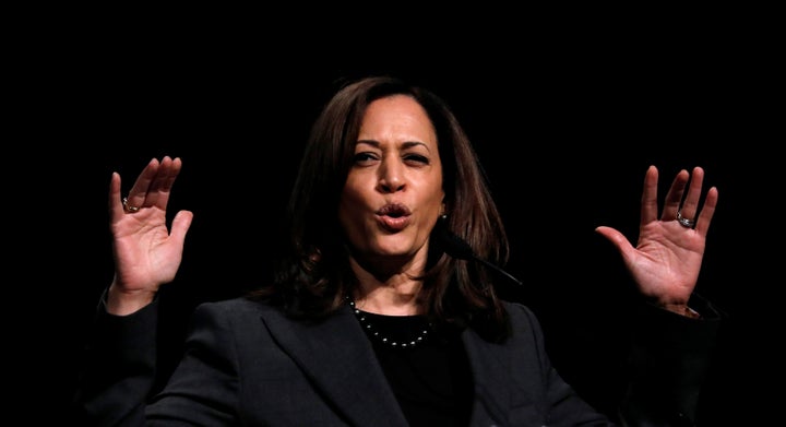 U.S. Senator Kamala Harris (D-CA) speaking at he LA Promise Fund's Girls Build Leadership summit in December 2017.