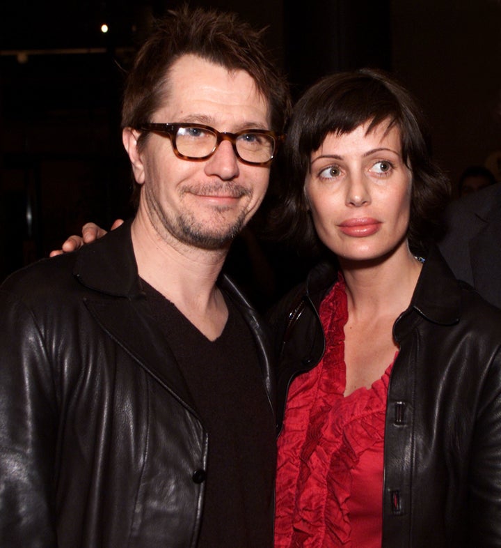 Gary Oldman and Donya Fiorentino at the Los Angeles premiere of 'Before Night Falls' in 2000.