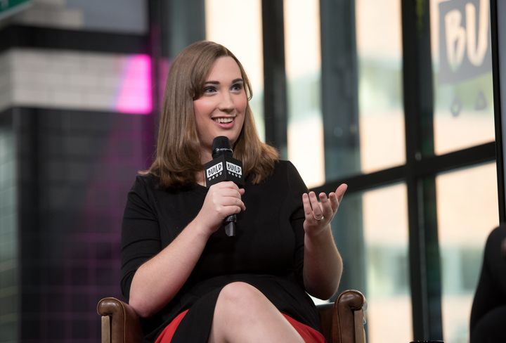 Sarah McBride discusses her new book as part of the Build Series in New York on March 6, 2018.