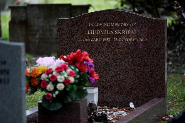 The grave of Liudmila Skripal in London Road Cemetery, Salisbury 