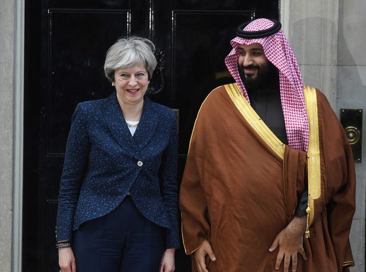 Theresa May welcomes the Saudi Crown Prince to No.10.