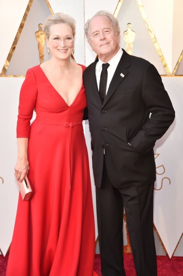Streep’s husband, Don Gummer, wore a #TimesUp pin on his lapel. 