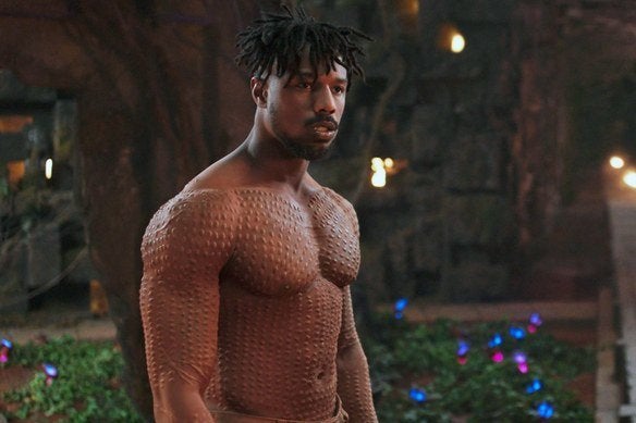 Michael B. Jordan as Erik Killmonger in "Black Panther."