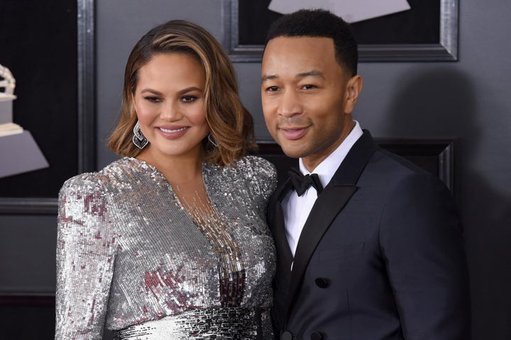 Chrissy Teigen with her husband, John Legend.