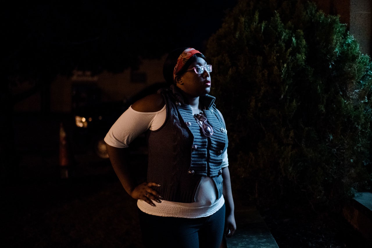 Beatrice Harris, a resident of Newburgh, outside the city council meeting at the activity center in Newburgh on Feb. 26, 2018.