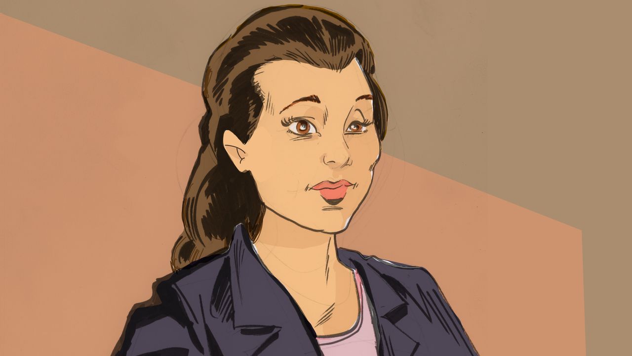 In a court sketch, Noor Salman is shown at jury selection last week.