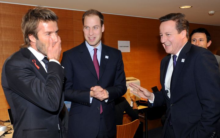 Prince William with David Beckham and then Prime Minister David Cameron during England's 2018 World Cup bid in 2010.