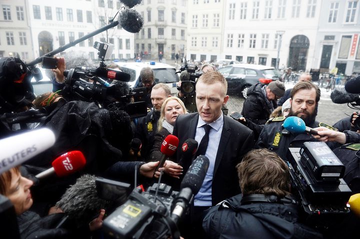 Prosecutor Jakob Buch-Jepsen arrives at the courthouse in Copenhagen