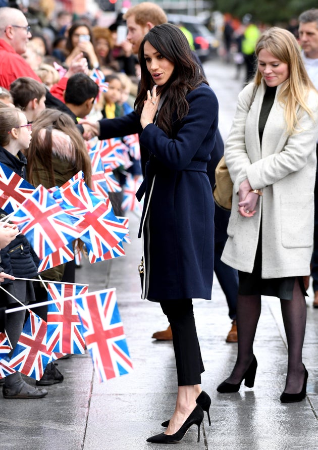 Meghan Markle meets members of the public during a visit to Millennium Point in Birmingham