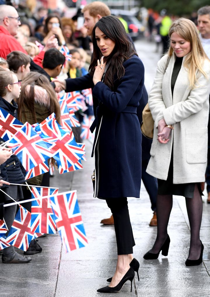 Meghan Markle meets members of the public during a visit to Millennium Point in Birmingham