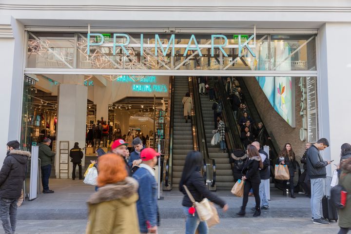 Primark in Gra Via, its largest store in Spain which is set over five floors.