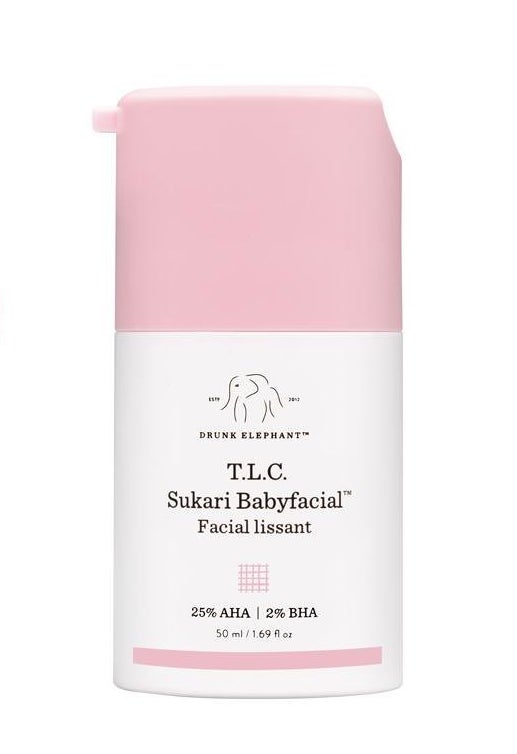 <strong><a href="https://www.drunkelephant.com/products/t-l-c-sukari-babyfacial" target="_blank">Drunk Elephant T.L.C. Sukari