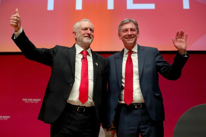 Jeremy Corbyn with Scottish Labour leader Richard Leonard