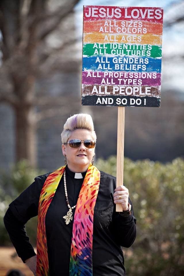 Anna Golladay, who terms herself a<a href="https://rmnetwork.org/golladayfiredqueerwedding/" target="_blank" role="link" class=" js-entry-link cet-external-link" data-vars-item-name=" &#x22;cradle United Methodist,&#x22;" data-vars-item-type="text" data-vars-unit-name="5aa058dce4b0e9381c150503" data-vars-unit-type="buzz_body" data-vars-target-content-id="https://rmnetwork.org/golladayfiredqueerwedding/" data-vars-target-content-type="url" data-vars-type="web_external_link" data-vars-subunit-name="article_body" data-vars-subunit-type="component" data-vars-position-in-subunit="0"> "cradle United Methodist,"</a> lost her job as a licensed local pastor in Tennessee for officiating at a lesbian wedding.