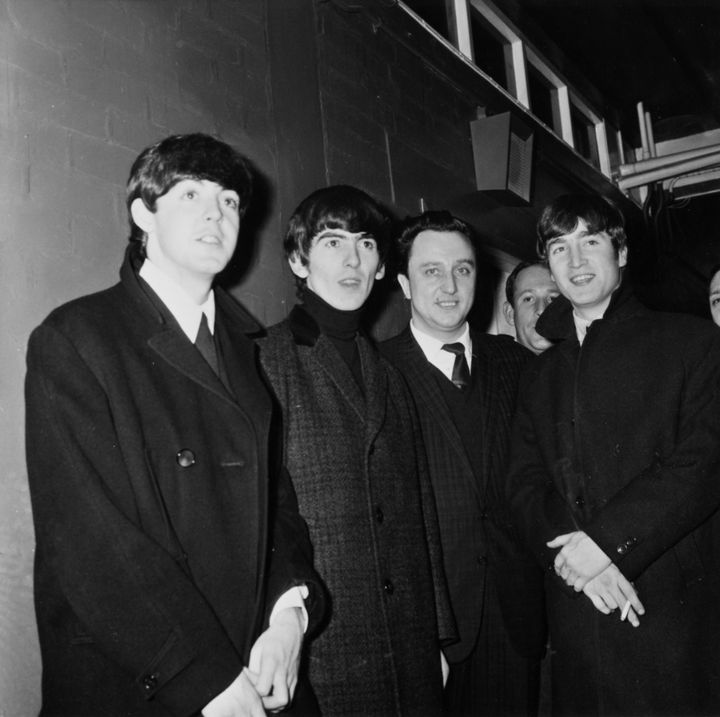 The Beatles with Ken Dodd in Manchester in 1963.