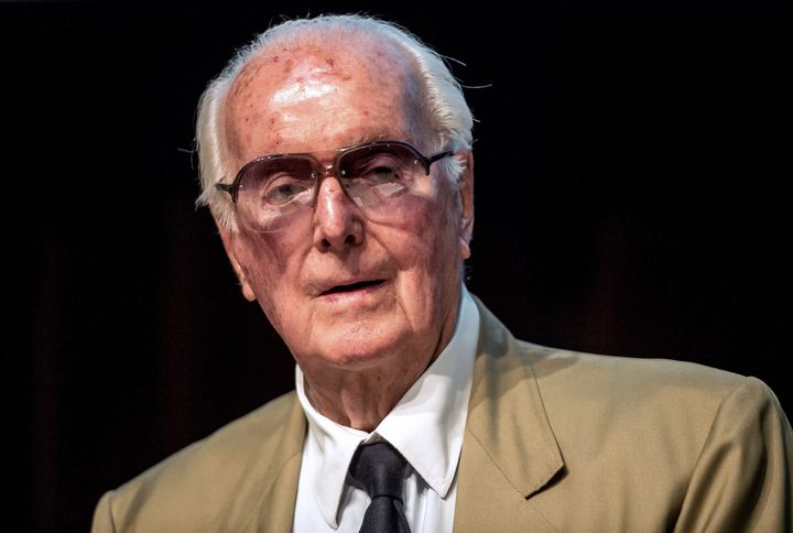 French fashion designer Hubert de Givenchy, seen last year, died on Saturday.