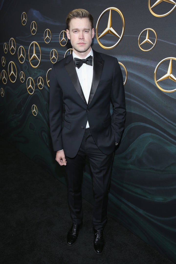 Chord Overstreet attends Mercedes-Benz USA Official Awards Viewing Party.