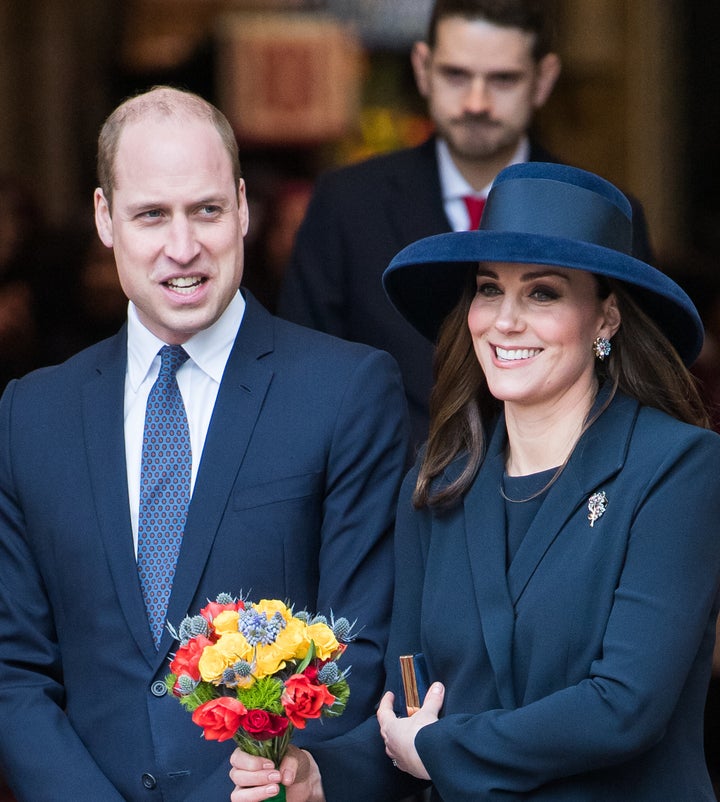 The Duke and Duchess of Cambridge leaving the 2018 Commonwealth Day service at Westminster Abbey on March 12.