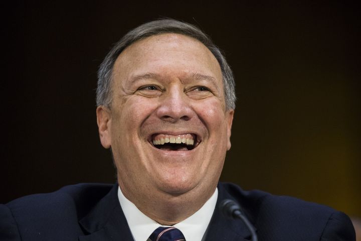 Mike Pompeo testifies before the Senate Select Committee on Intelligence in January 2017. 