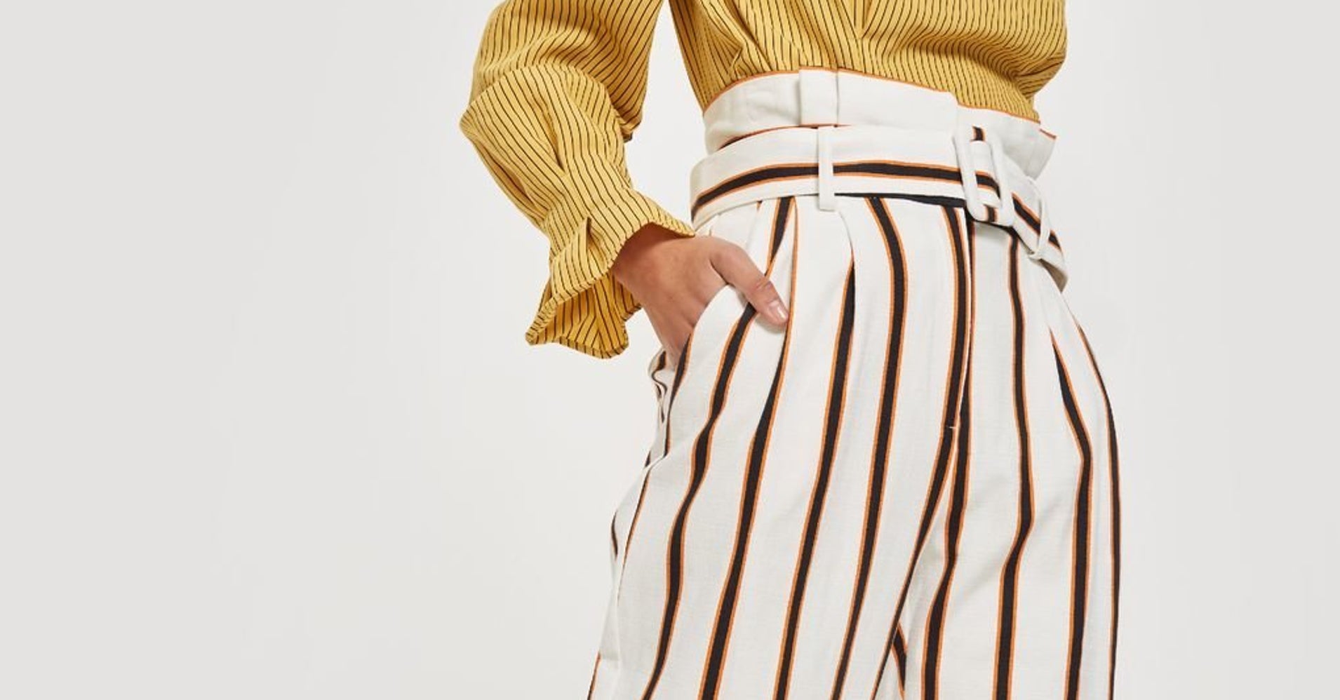 high waisted paper bag joggers