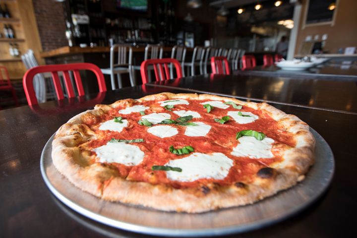 A Margherita pizza in its full glory.