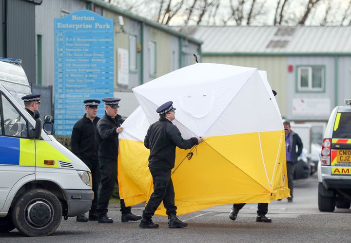 Emergency personnel in Salisbury as the investigation into the suspected nerve agent attack on Russian double agent Sergei Skripal continues.