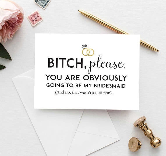 18 Hilarious Bridesmaid Proposal Cards You Can Find On Etsy Huffpost Life 2597