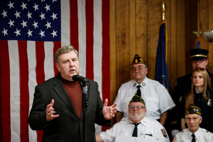 Republican Rick Saccone speaks during a campaign event in Elizabeth Township, Pennsylvania, on Monday, March 12, 2018.
