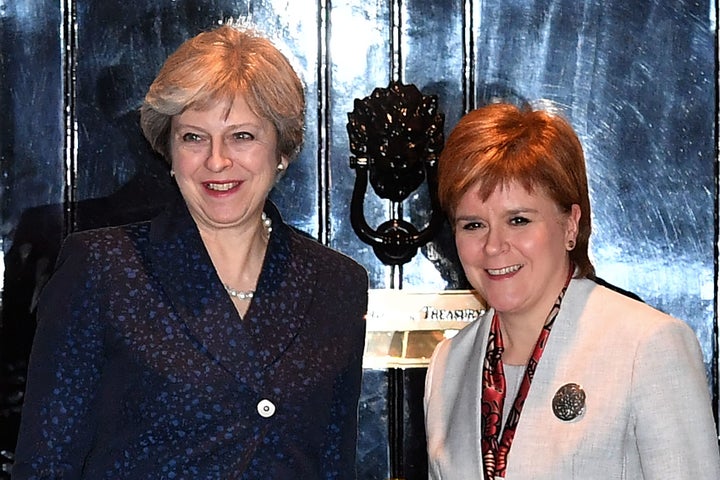 Theresa May and Nicola Sturgeon.