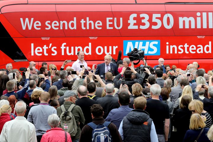 The Vote Leave bus linked spending on the NHS with the cost of EU membership.