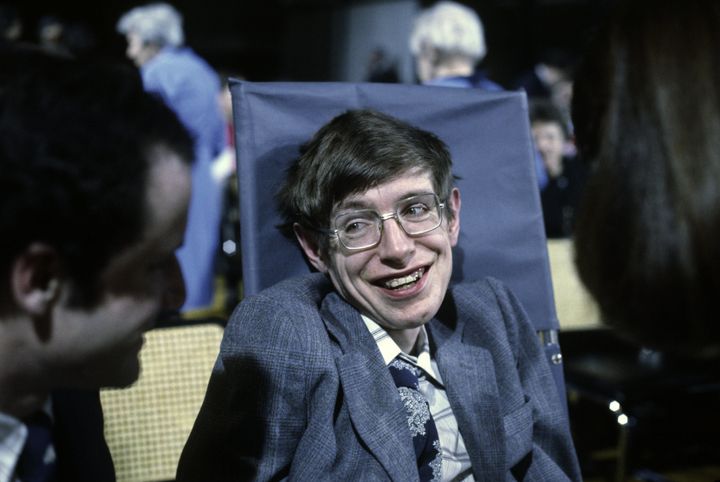 Hawking pictured in 1979 aged 27.