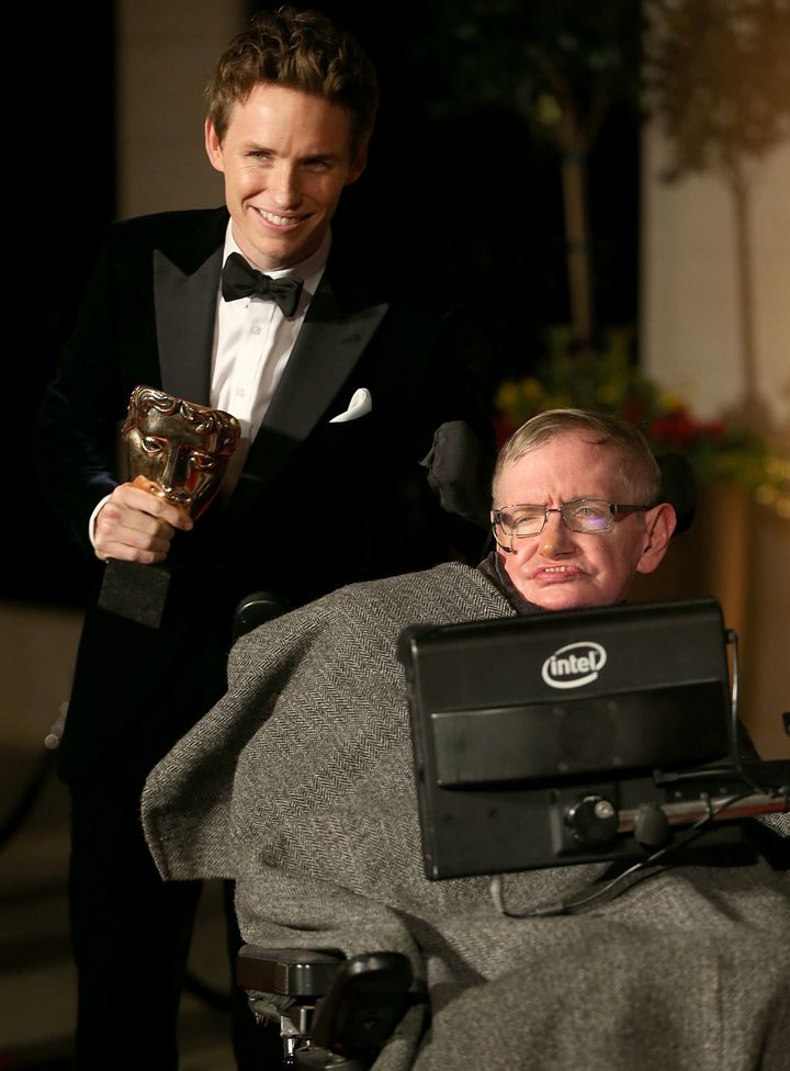 Eddie Redmayne also won a BAFTA for his portrayal of Stephen Hawking.