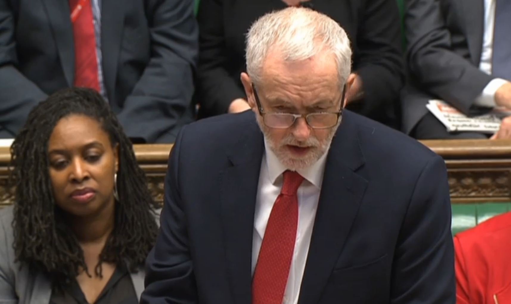 Corbyn jeered after refusing to blame Moscow for spy attack