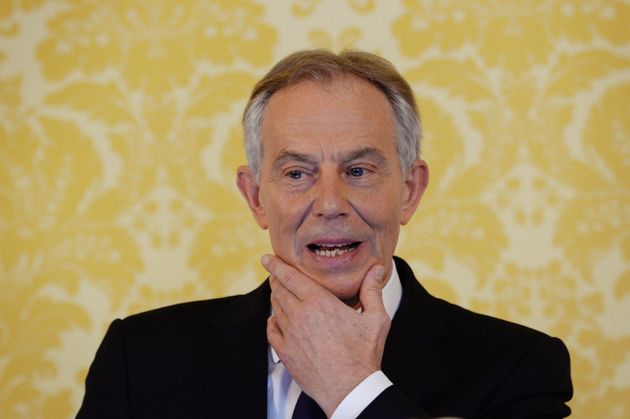 Tony Blair expressing his 