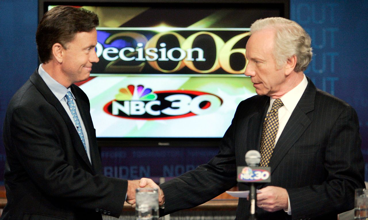 On July 6, 2006, businessman Ned Lamont debated Sen. Joe Lieberman (D-Conn.). Lamont beat Lieberman in the primary, but Lieberman ran as an independent and won in the general election.