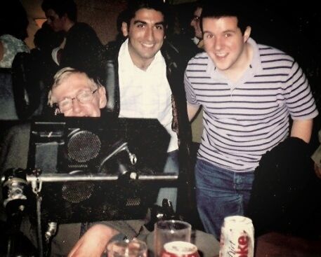 Stephen Hawking, myself and a friend