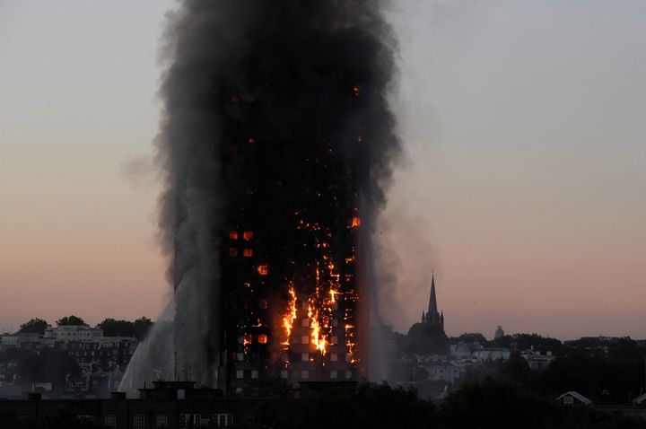 The Grenfell tower was gutted by fire on June 14