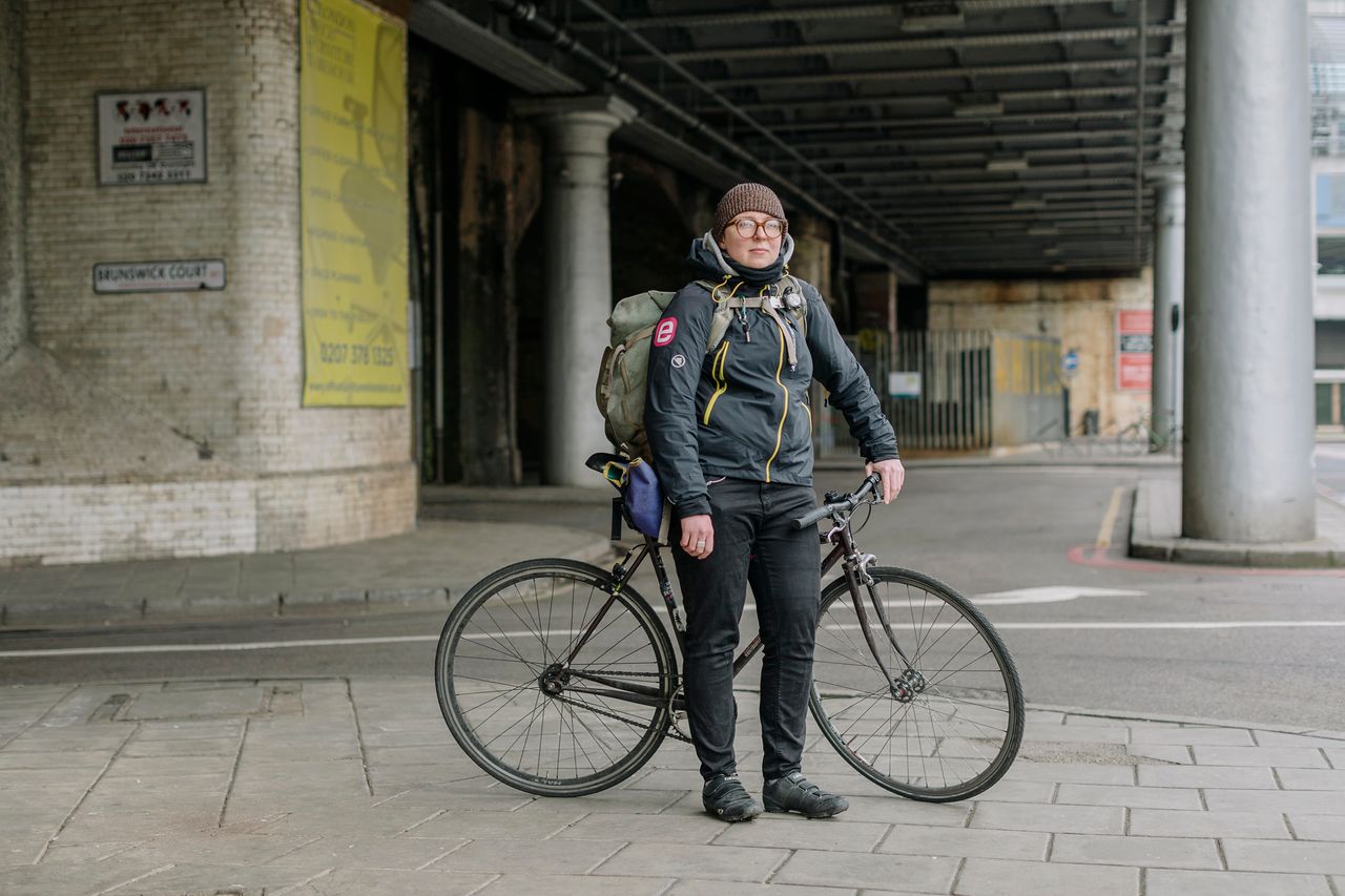 Maggie Dewhurst works as a gig economy cycle courier.