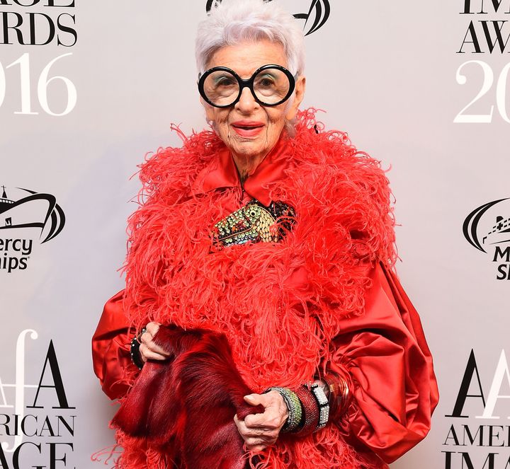 Apfel at a fashion awards show on May 24, 2016, in New York, New York. 