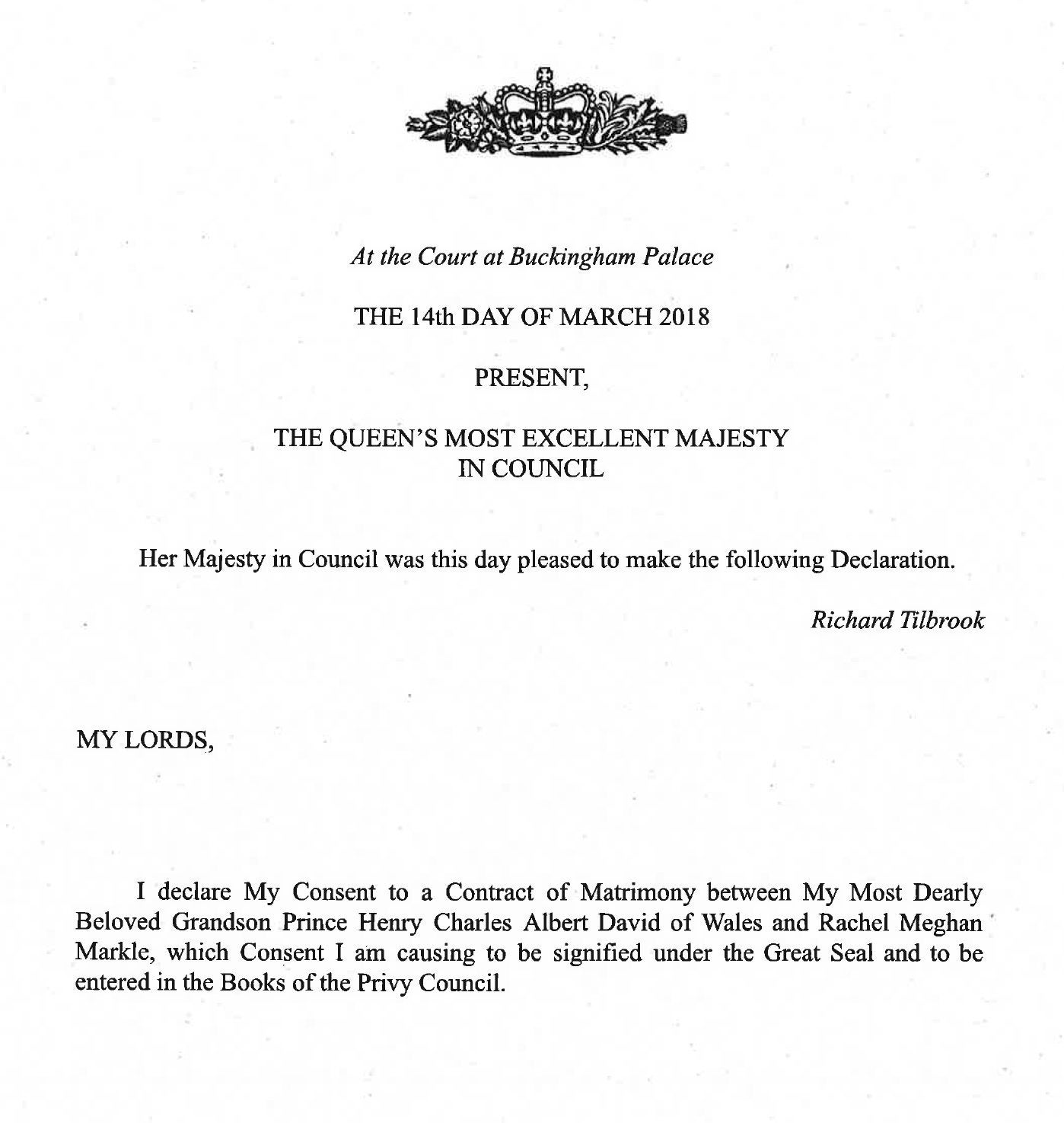 Queen Elizabeth Gives Blessing for Prince Harry's Marriage to Meghan Markle Queen Elizabeth Gives Blessing for Prince Harry's Marriage to Meghan Markle