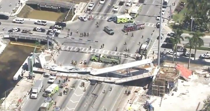 At least six people are dead following a pedestrian bridge collapse in Miami on Thursday.