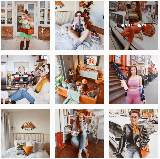A look at @noelledowning's orangey palette.
