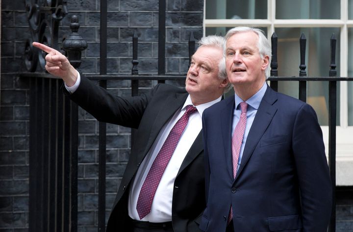 EU Chief Brexit Negotiator Michel Barnier and Brexit Secretary David Davis 