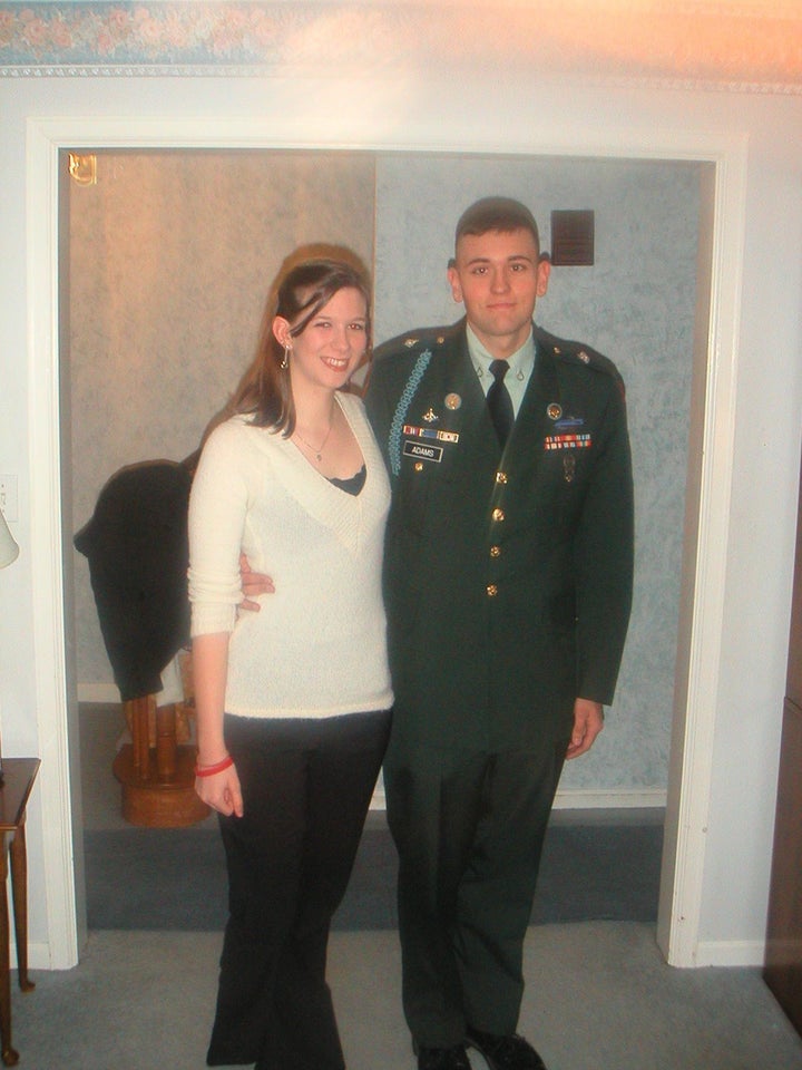 Darin Adams and future wife Laura Tull at her parents' house in Waterloo, Iowa. (2006)