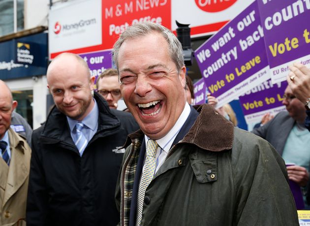 A victorious Nigel Farage